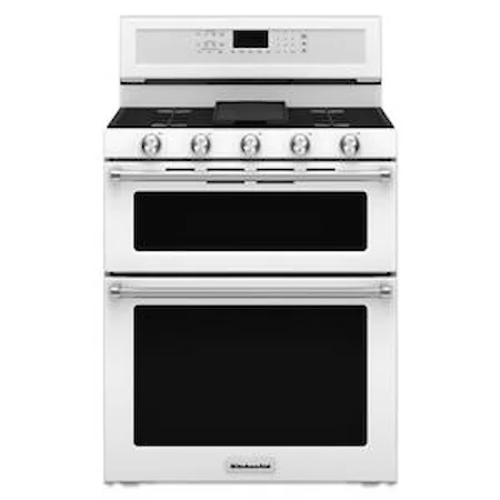 30-Inch 5 Burner Gas Double Oven Convection Range